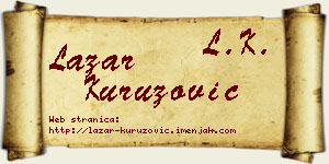 Lazar Kuruzović vizit kartica
